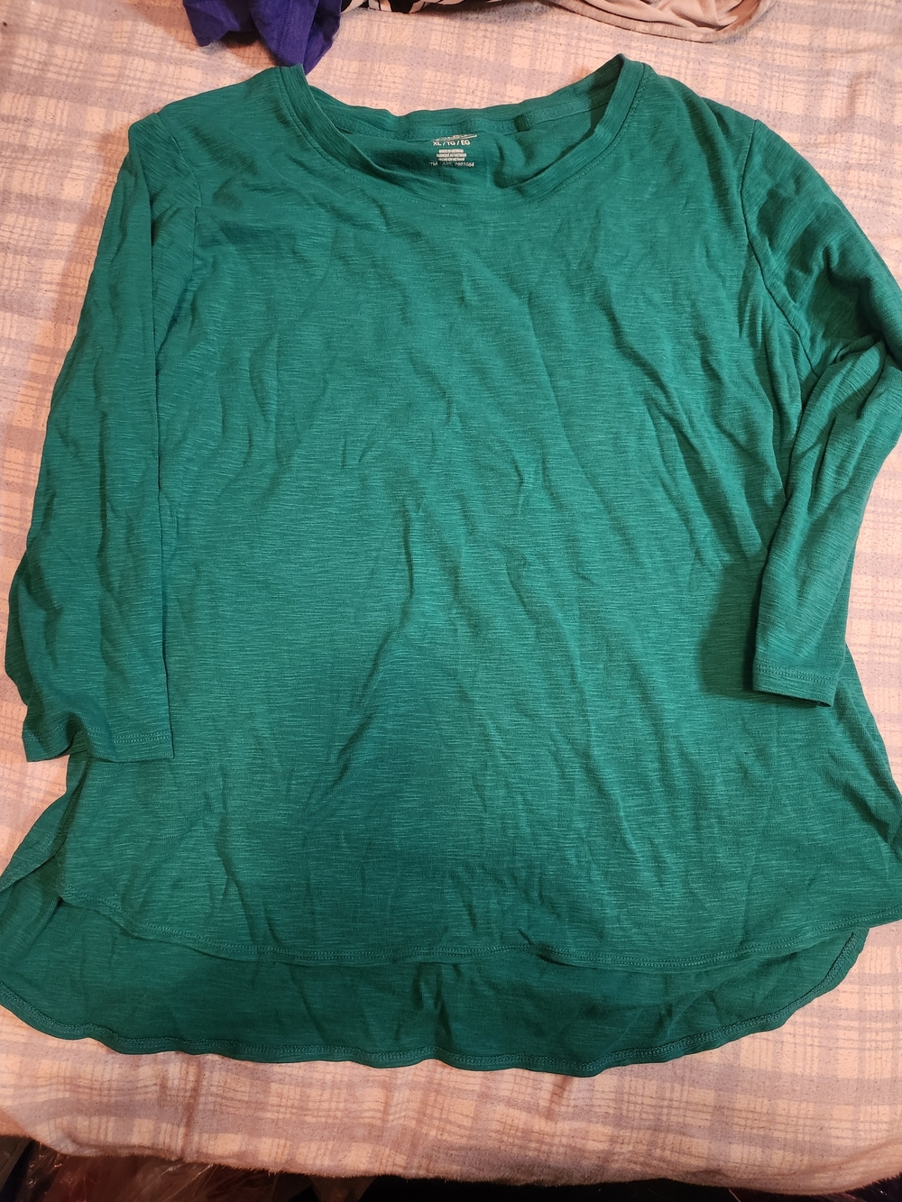 Kirkland Signature Women's Long-Sleeve Tee in Teal Green